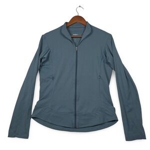 Patagonia‎ Morning Glory Jacket Womens Large Slate Blue Yoga Run Full Zip 32735